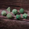 Gemstones Natural Green Aventurine Polyhedral Loose Gemstones Dice 7pcs Set Dungeons & Dragons Stone Dice Set DND RPG Games Ornaments Spot G