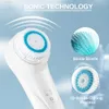 Elektriska ansiktsskrubber Sonic vibrerande ansiktsrengöring Brush Face Skin Spa Deep Scrubber Skin Care for Cleaning Exfoliating Makeup Remover Beauty Tool L230920