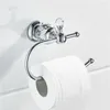 Suporte de papel higiênico de cristal cromado, rolo de latão sólido, toalha shlef, acessórios de banheiro montados na parede y200108307o