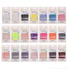 Faux Ongles Version Améliorée 24pcs Mat Longue Ballerine Conseils Colorf Cercueil Fl Er Faux Avec Colle Nail Art Décor Drop Livraison Santé Be Dhdem