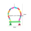 Other Bird Supplies Parrot Hanging Cage Toys For Parrots Reliable Chewable-Swing Chewing Bite Bridge Wooden Beads Ball Bell To Drop De Dhhep
