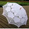 Koronkowy parasol parasol ślub Elegancki koronkowy parasol bawełniany haft haftowa batwia battenburg h1015279r