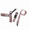 Colliers de chien Laisses Fournitures Mode Lettres Esigner Imprimé Nylon Réglable Harnais Chiot Ceinture Laisse Pet Courir En Plein Air Trainin Dhrxp