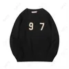 Spaccata designer di felpa con cappuccio Essentials Essentials Hoodie Pullover Linea di ripetizione 1977 Letter Slocked Crew Neck Magi