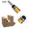 8mm Shank Template Trim Hinge Mortising Router Bit 45# steel Straight end mill trimmer Tenon Cutter forWoodworking 1pcs331H