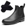 Chelsea Boots Men Rain Boots Low Gumboots Warm Male Low Bot Water Shoes Men Slip Bot Galoshes Fishing Boots Wellies