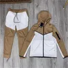 Teknisk spårdräkt Ny färg sportkläder Full Zip Pant Tracksuit Set Techs Fleeces Techfleeces Sport Pants Mens Designer Jackets Space Cotton Man Joggers Hoodies