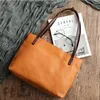 Evening Bags Leather Large Vegetable Tanned Vintage Oil Wax Soft Top Layer Cowhide Tote Bag Capacity Computer