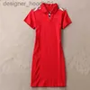 Podstawowe sukienki swobodne projektanci damskiej sukienki Sukienki letnia moda 100% bawełniana koszula odzież A-line spódnica świeże słodkie wielokrotne kolor azjatycki rozmiar l230916