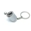 Bilutrustning Key Chain Metal Manual Shift Gear Block Head Key Chain Pendant