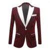 Costumes pour hommes brillant motif zèbre veste de costume hommes chanteur hôte scène Concert formel Blazer simple bouton coupe ajustée Tuxedo209l