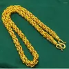 Chaînes Pure 24k Thai Grande Copie Réel 999 Or 18k Chaîne Dragon Head Collier Pour Cadeaux Pour Femmes Hommes