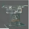 Transparent Lectern Classroom Lectern Podium Clear Acrylic Lectern Stand Modern Church Pulpit Clear Plastic Church Podium203H