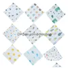 Bath Robe 1Pc Baby Bibs Towel Robes For Newborn Bedding Muslin Cotton Infant Towels Soft Cloth Toddler Bib Size 25X25Cm Drop Delivery Dhzhp