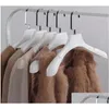 Hangers Rekken Kleerhanger Voor Jassen Kleding- en Bontdoekhouders Dikke Brede Shoder Witte Plastic Opslag Dh8374 Drop Delivery Thuis Dhke9