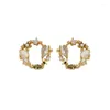 Stud Earrings Trend Crystal Wreath Star For Women Girls Handmade Party Wedding Y2K Jewelry Gifts Eh060