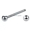 Tongue Rings 100Pcs/Lot Stainless Steel Earring Bar Straight Barbell Ring Nipple Piercing Body Jewelry For Girl Women Drop De Dhgarden Dhesb