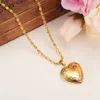 Regalo di San Valentino Medaglione a cuore Spazio vuoto Collana con ciondolo Gioielli da donna Oro giallo 18 carati GF Filled Romantic Fancy230d