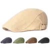 Berets Herren Outdoor Golf Cabbie Baumwolle Flacher Hut Gatsby Ivy Cap Irish Jagd Einstellbar Sboy Driver Cabbies Beret Gorra Hombre 230915