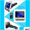 Kit de voiture Bluetooth Lecteur MP3 Transmetteur FM sans fil LCD Sn Support Carte TF Livraison directe Mobiles Motos Electronique Dhqwt