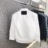 Printemps Automne nouvelle mode hommes chemises de créateurs blanc noir mince manches longues hommes chemise de travail décontracté importé PARIS marque vêtements fw2696