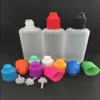 10 ml 15 ml 20 ml 30 ml 50 ml 60 ml 100 ml 120 ml Botellas cuentagotas de plástico E Botellas de líquido con tapas a prueba de niños Aguja fina PE para jugo de vapor Hplfa