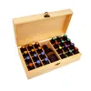 25 hål eteriska oljor trälåda 5 ml 10 ml 15 ml flaskor spa yogaklubb aromaterapi lagringsfall arrangör container298o