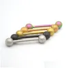 Anillos de lengua Barra esmerilada Fancy Pezón recto Pendiente industrial Barbell DL Bola polaca Acero quirúrgico 14G 16 mm Cuerpo Pierci Dhgarden DHB4C