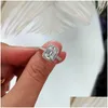 Alyans Emerald Cut 2ct Lab Diamond Promption Sets 925 Sterling Sier Engagement Band Kadınlar Gelin Partisi Takı Y0723 D DHHQU