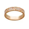 Fashion Titanium Steel Silver Rose Gold Love Ring Miłośnicy 210w