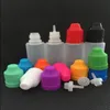 Bottiglie di contagocce eliquide 3 ml 5 ml 10 ml 15 ml 20ml 30 ml 50 ml 60ml 100ml 120ml bottiglie di plastica con tappi per bambini e bottiglia di succo di succo di cags doxej