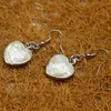 Dangle Earrings Heart Shape Natural White/Gray/Yellow/Orange/Abalone Shell Drop Earring Women Party Wedding Fashion Jewelry