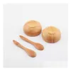 Other Hand Tools Empty Bamboo Facial Mask Bowl With Spoon Cosmetic Wooden Diy Tableware Makeup Container Set Sn1521 Drop Delivery Home Dhqgi