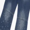 Mäns plusstorlek byxor mångsidiga brevtryck Jeans High Street Women's Men's Casual Pants233s