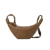 Lemai * Cow Horn Bag Genuine Leather Commuter Litchi Pattern One Shoulder Crossbody Waist Bag Jiaozi Bag Kesong Bag Men's Bag
