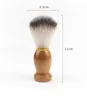 Män rakar skägg borste grävling hår rakning trähandtag ansiktsrengöring apparat pro salong verktyg säkerhet rakenspenser fest gåva till far