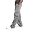 2019 Pantalon d'hiver multi-poches pour hommes Pantalon cargo blanc Polaire Hip Hop Gris Pantalon de survêtement Homme Pantalon tactique causal Homme Pantalon CJ19240t