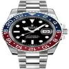Clean CF II GMT VR3285 Pepsi Automatic Mens Watch Red Blue Ceramic Bezel Black Dial 904L Oystersteel Super Edition Same S322Y