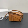 Damenhandtaschen, Modedesigner-Tasche, Leder-Puzzle-Umhängetasche, Umhängetaschen, Clutch-Taschen, luxuriöse Ladygeo-Make-up-Tasche, geometrische quadratische Patchwork-Einkaufstasche, Geldbörse