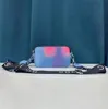 Saco de designer instantâneo novos sacos de ombro câmera moda feminina tie dye luxo couro crossbody glitter cinta bolsa cinza