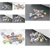 Tongue Rings 100Pcs Tongue/ Nipple Shield Ring Barbells Straight Bar 14G Glitter Balls Body Piercing Jewelry Drop Delivery Dhgarden Dhsab