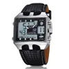 Dual Time Big Face Analog Digital ALM CHIME DAY DATE LED Sport Waterproof Electronic Racing Multi-Function Fashion Watch298Q