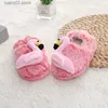 Pantoffel Mode Peuter Meisje Slippers voor Thuis Binnen Baby Item Loafers Pluche Warm Schattig Flamingo Kinderen Klein kind Huisschoenen Cadeau T230916