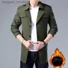 Felpe con cappuccio da uomo Felpe Cappotto da uomo Cappotto Trench di media lunghezza Abbigliamento da uomo Primavera e autunno Nuovo Cappotto monopetto di grandi dimensioni Cappotto casual da lavoro Nero sottile L23