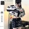 Women's Jackets jaket women racer jacket 2023 Spring Autumn Style Detachable Two-Wear Motorcycle Men ins American Thin Design Niche Baseball Uniform L230916