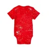 Lege sublimatie baby bodysuit met korte mouwen Tie Dye warmteoverdracht sublimatie bodysuit kerstcadeaus FS9553