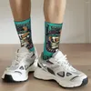 Herrstrumpor glad rolig komprimering tatuering orm vintage harajuku stil street novelty casual crew crazy sock