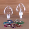 Empty Love Heart Plastic Alcohol Refillable Bottle 50ml Clear Transparent PET Hand Sanitizer Bottles with Key Ring Hook Easy to Carry Terfl