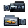 3 Lens Dash Cam HD 1440p Araba DVR Kamera WiFi GPS GECE Video Kayıt Cihazları G-Sensör A6 ile Kara Kutu Yolu