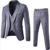 Abito da uomo Gilet Pantaloni 3 pezzi Set Abiti slim Giacca da festa di nozze Giacca da uomo Business Groomsman Pantaloni da completo Vest247I